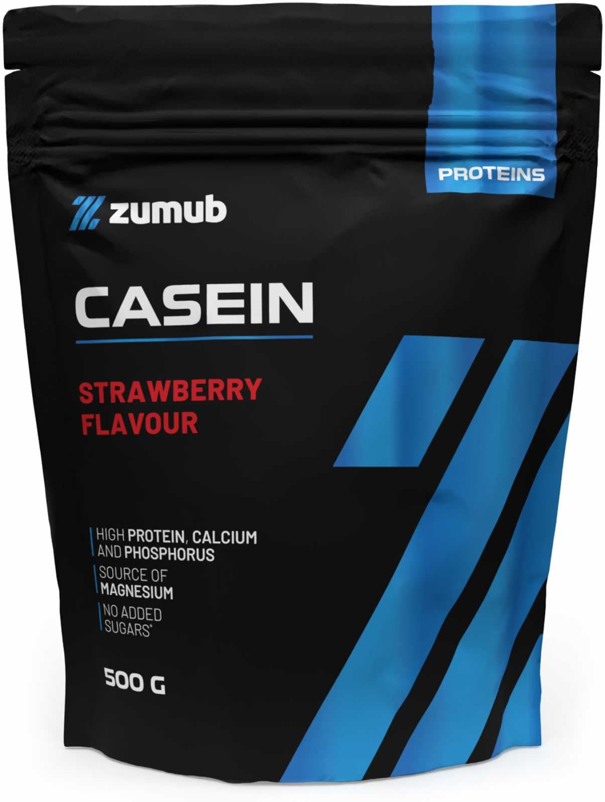 Zumub casein protein strawberry 500g tub