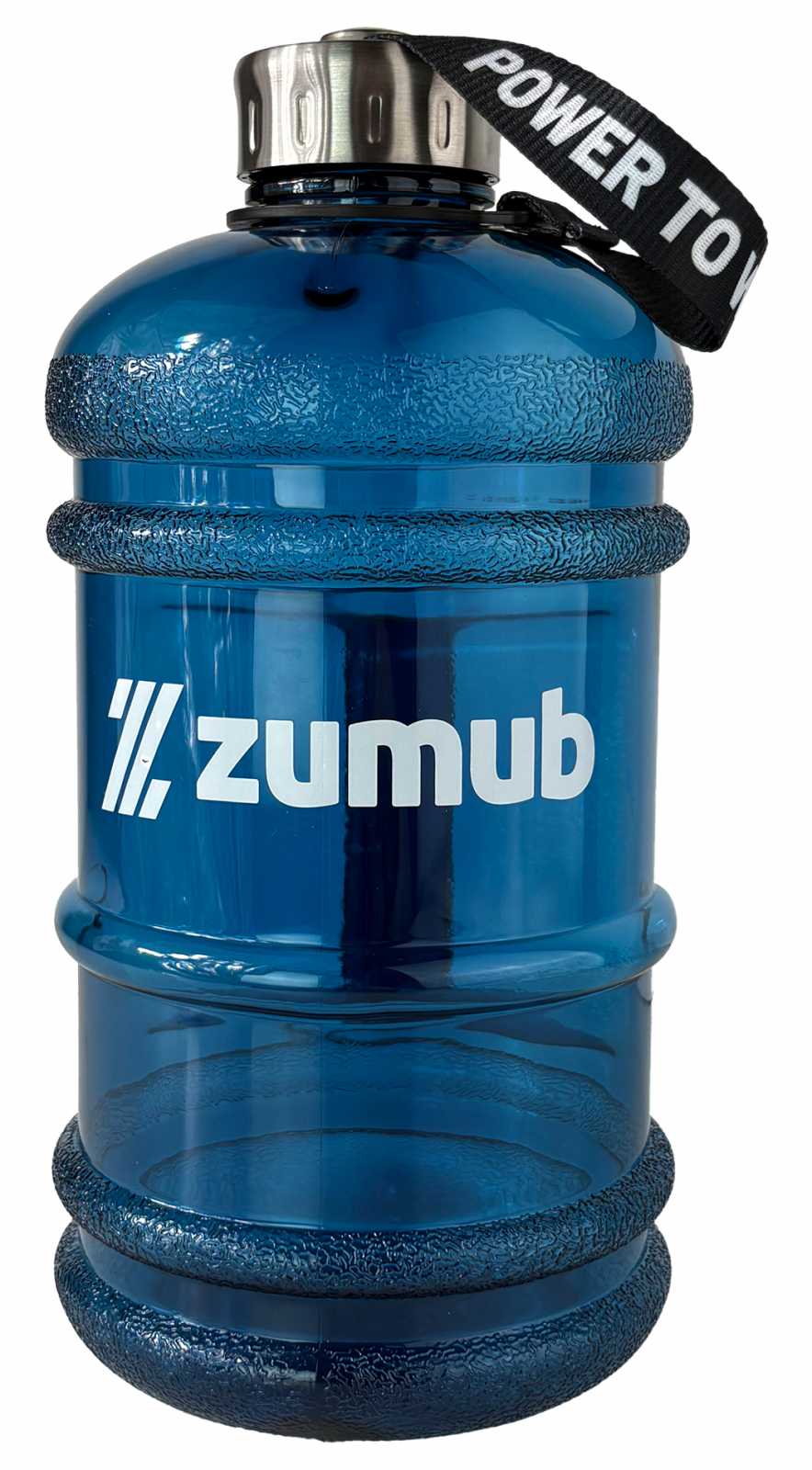 Zumub clear gallon water bottle 2.2L blue
