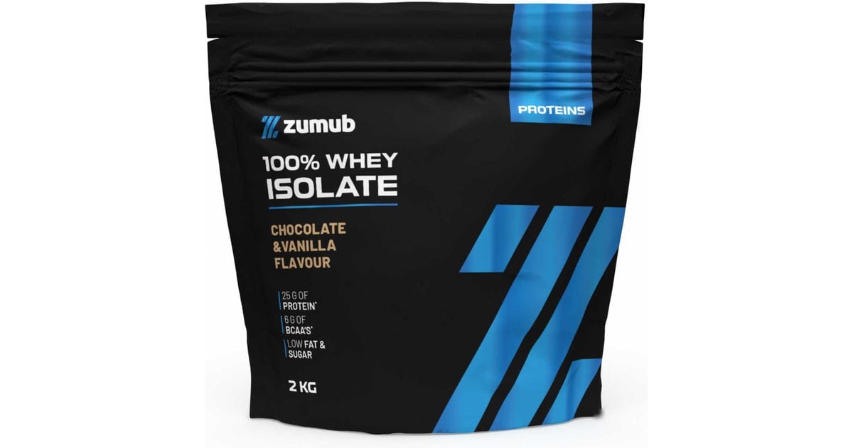 Zumub whey isolate chocolate vanilla 2kg tub