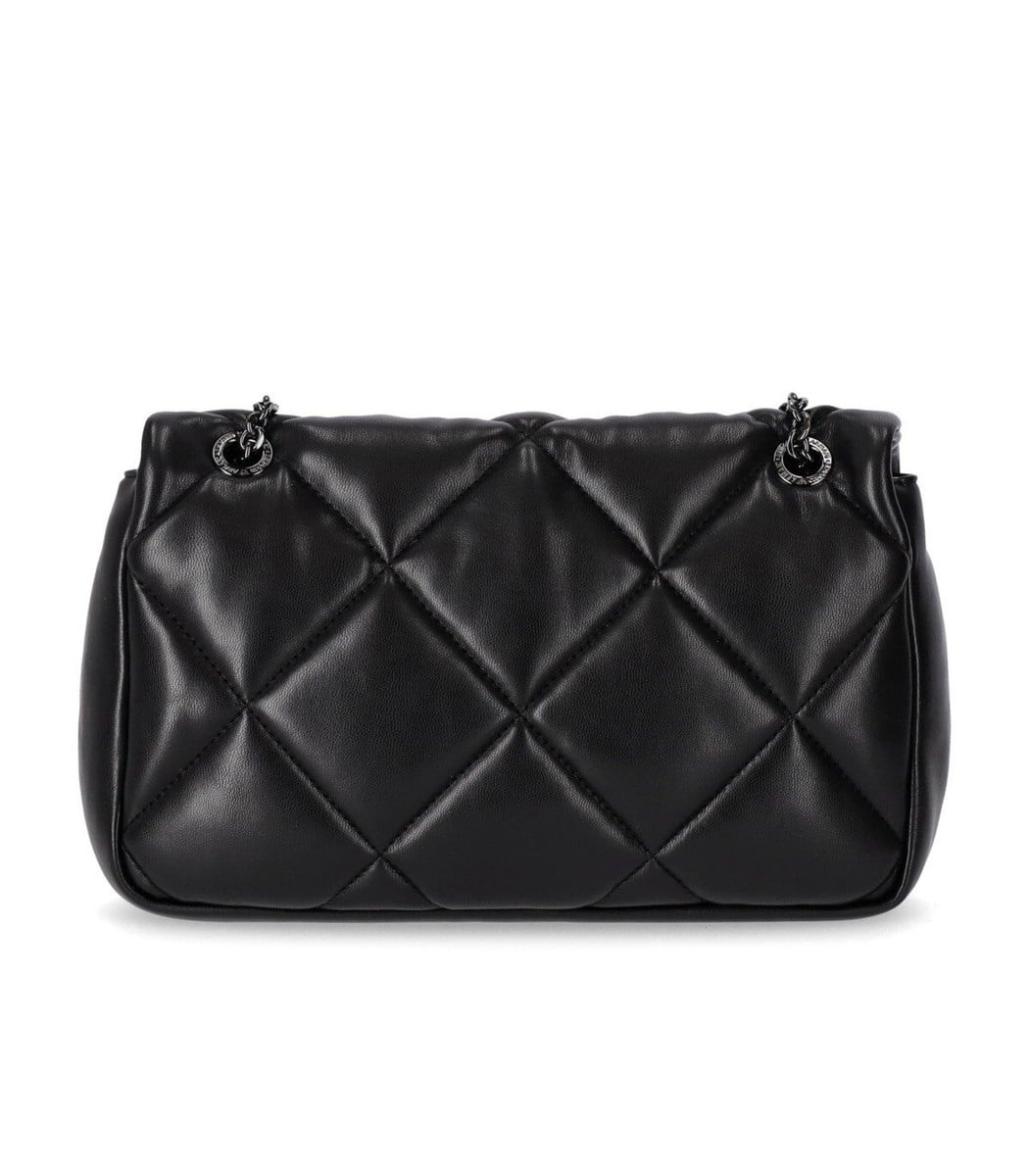 Quilted shoulder bag with strap detail
