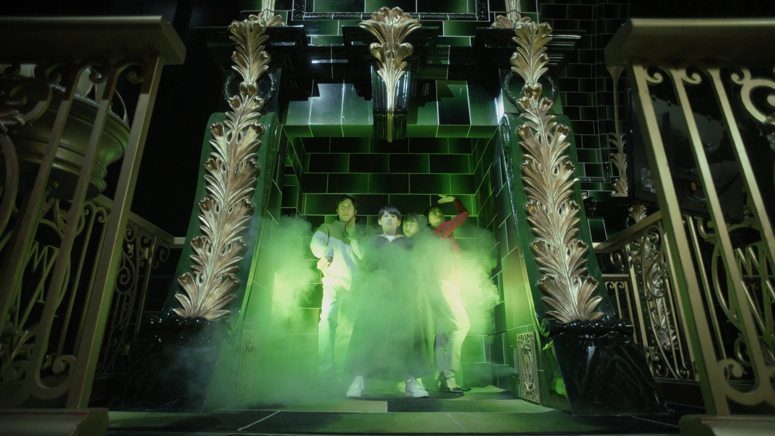 Interactive Floo Powder experience at Warner Bros. Studios Japan