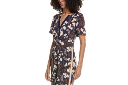 Caballero Collection Charlize Jumpsuit in a gingko block print