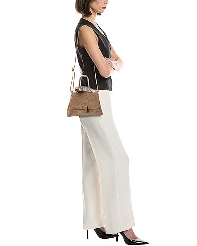 Isabella Rossetti Ella27 taupe suede tote