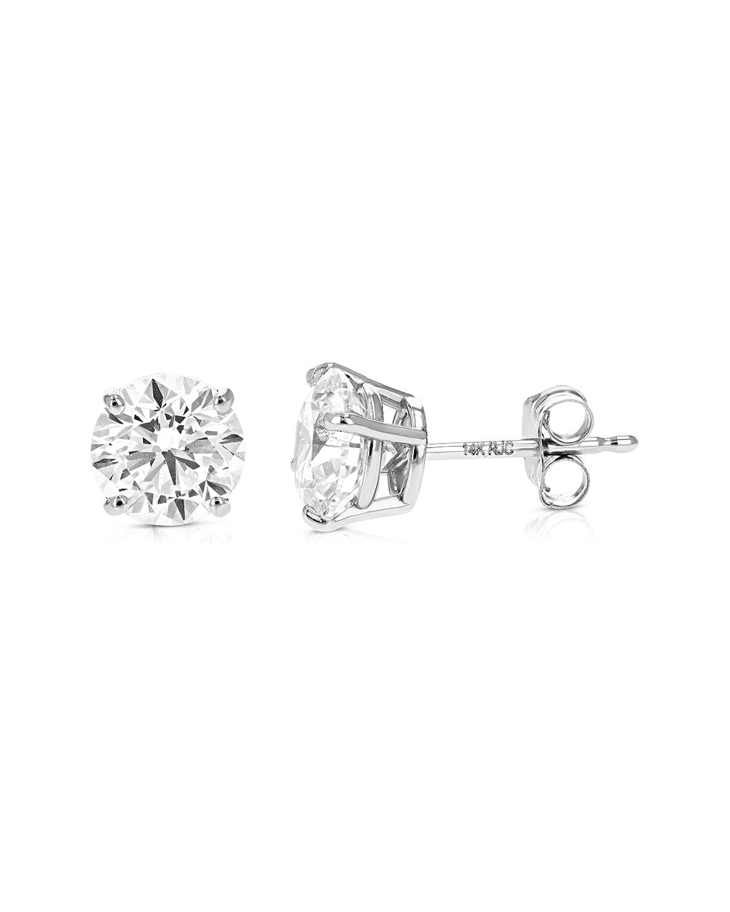 14K lab-grown diamond studs product view