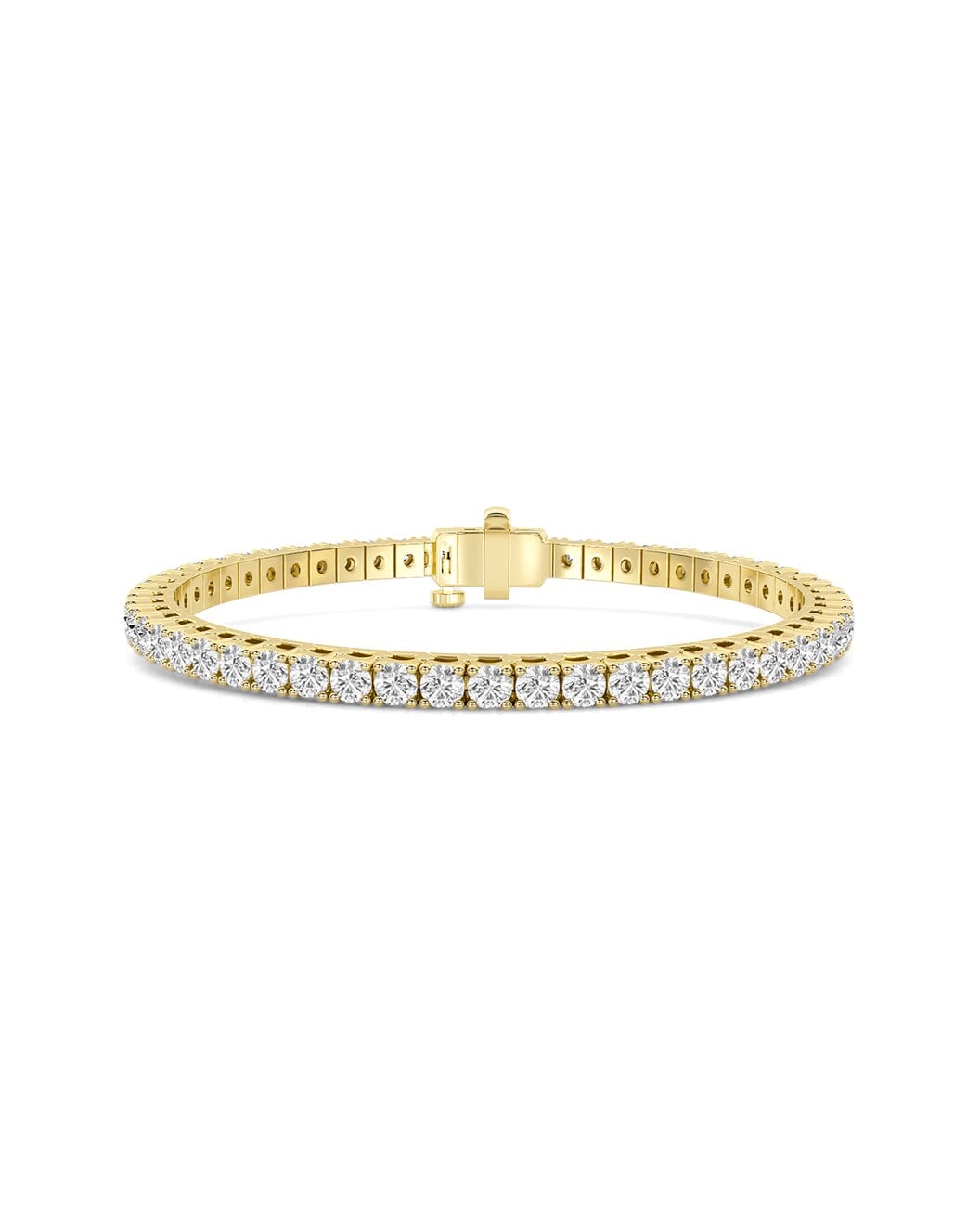 14K over silver lab-grown diamond tennis bracelet product view