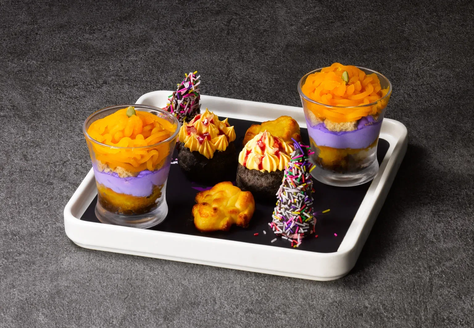 Savory dishes from the Dark Arts afternoon tea at Warner Bros. Studios Japan