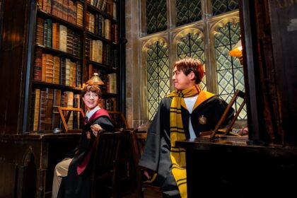 Library set inside Warner Bros. Studios Japan