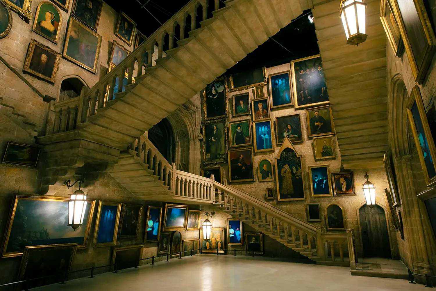 Moving staircase set at Warner Bros. Studios Japan
