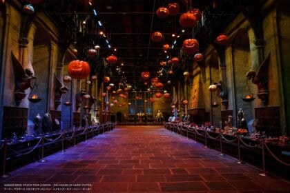 The Great Hall dressed for the Dark Arts season