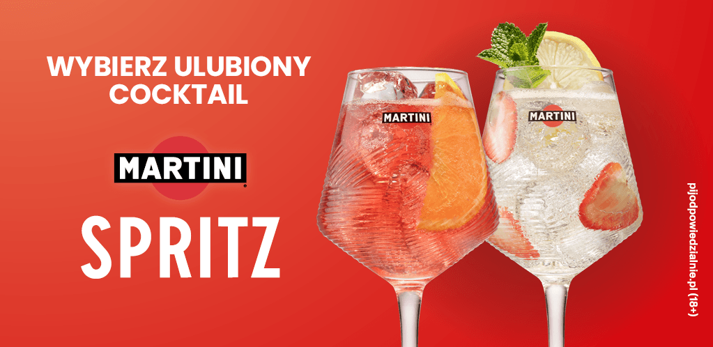 Koktajl martini przedstawiony w materiale kampanii